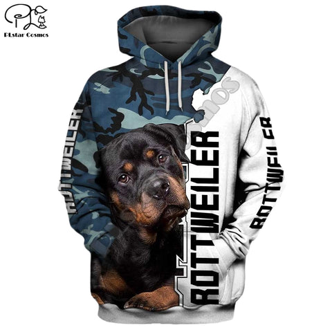 Mens Funny  Rottweiler dog 3d print New hoodies autumn long sleeve Sweatshirts women pullover tracksuit hoody spring outwear