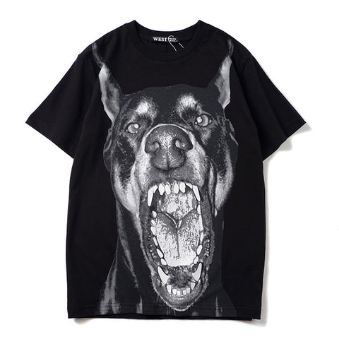 New luxury Men Novelty High Doberman Pinscher Dog T Shirts T-Shirt Hip Hop Skateboard Parkour Street Cotton T-Shirts Tee Top C61