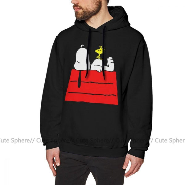 White Dog Hoodie Chill Out Hoodies XXL Long Sleeve Pullover Hoodie Autumn Blue Male Stylish Cotton Loose Hoodies