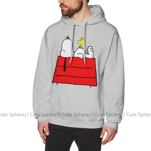 White Dog Hoodie Chill Out Hoodies XXL Long Sleeve Pullover Hoodie Autumn Blue Male Stylish Cotton Loose Hoodies